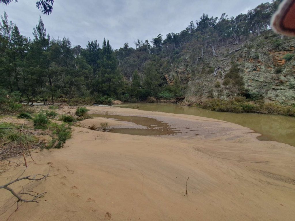 The Binacrombi Billabong has a beach!